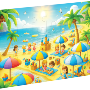 Ahşap Puzzle Minyatür Plaj